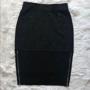 Wilfred black Heathered pencil skirt w/zip sides🔥